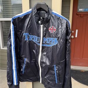 Lucky Brand Men's Black and Blue Windbreaker
